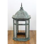 Antique bronze street light, 33" H x 20" W. Provenance: From an Everett, Massachusetts estate.