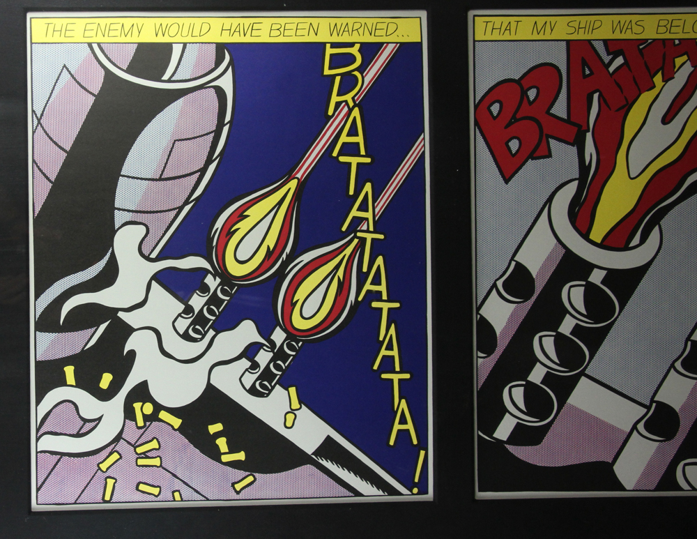 Roy Lichtenstein (1923-1997), "As I Opened Fire", triptych, lithograph, Martin Lawrence Gallery - Image 4 of 7