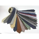 Collection of men's ties, to include: Canali, Brooks Brothers, Trussardi, Giorgio Armani,