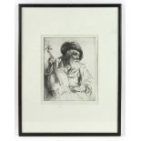 Arthur Heintzelman (1891-1965), etching, titled "The Rehearsal", 11" x 8 1/2", framed 20" x 16".