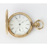 Elgin pocket watch, case marked B.W.C. & Co lion mark. Provenance: From a Fitchburg, Massachusetts