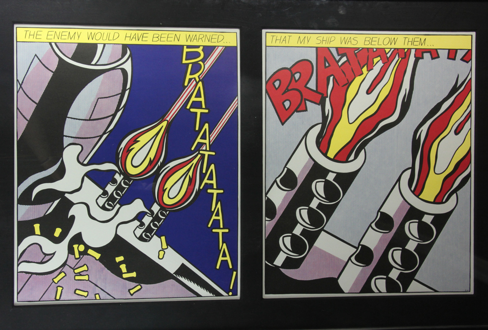 Roy Lichtenstein (1923-1997), "As I Opened Fire", triptych, lithograph, Martin Lawrence Gallery - Image 3 of 7