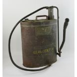 Antique copper fire pump, Gloucester, 22" H x 16" W. Provenance: From an Everett, Massachusetts