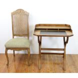 English desk and chair, 31" H x 29" W x 24" D. Provenance: From a Coronado, California estate.