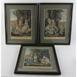 Robert Sayer colored prints, dated 1786, Spring, Summer, Autumn, group of three. Provenance: From