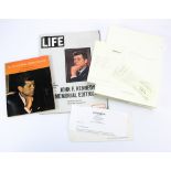 Catalog and books related to John and Jacqueline Kennedy; to include: "The Life and Words of John F.