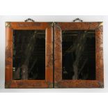 Chinese bamboo carved mirrors. Provenance: From a West Palm Beach, Florida estate.
