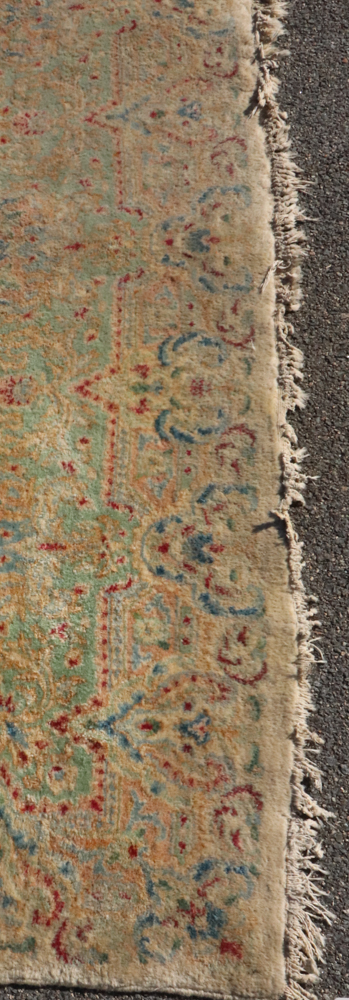 Antique Persian Kerman rug, 23' 8" x 11' 10". Provenance: From a Danvers, Massachusetts estate. - Image 4 of 9