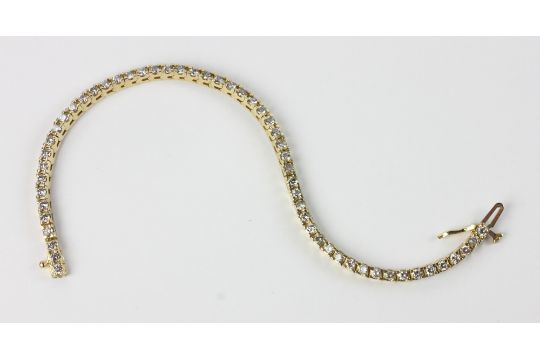 14k diamond tennis bracelet, having (54) 0.05 stone diamonds, approximately 2.5 ctw, approximately - Image 6 of 7