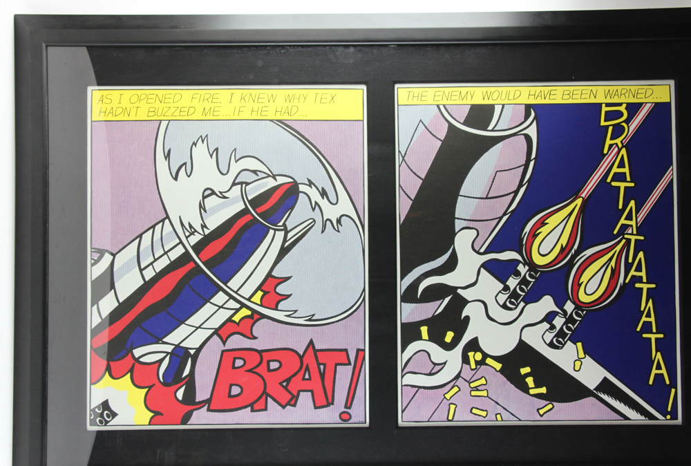 Roy Lichtenstein (1923-1997), "As I Opened Fire", triptych, lithograph, Martin Lawrence Gallery - Image 5 of 7