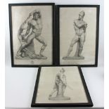 Three early 19th century engravings, Ettore, Aiace, 26" x 18" and 25" x 17". Provenance: From a