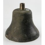 Bronze ship's bell, 45 lbs, 12" H x 11" W. Provenance: From an Everett, Massachusetts estate.