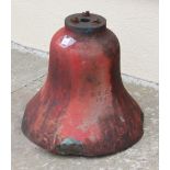 19th century bronze bell, 200 lbs, 19" H x 17" W. Provenance: From an Everett, Massachusetts