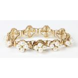 Pearl and 14k gold bracelet, approximately 32 grams of 14k with pearls
