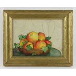 Anna C. Tomlinson (American, 1872-1962), still life of fruit, watercolor, unsigned, 8" x 10 1/2",