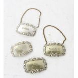 Silverplate Liquor Tags