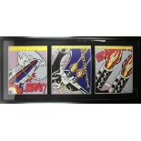 Roy Lichtenstein (1923-1997), "As I Opened Fire", triptych, lithograph, Martin Lawrence Gallery