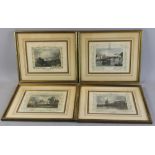 Group of four (4) early engravings of English scenes, London published by Tombleson & Co., all 6 3/