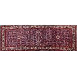 Antique Persian Serraband rug, 3' 8" x 10' 7". Provenance: From a Wantagh, New York estate.