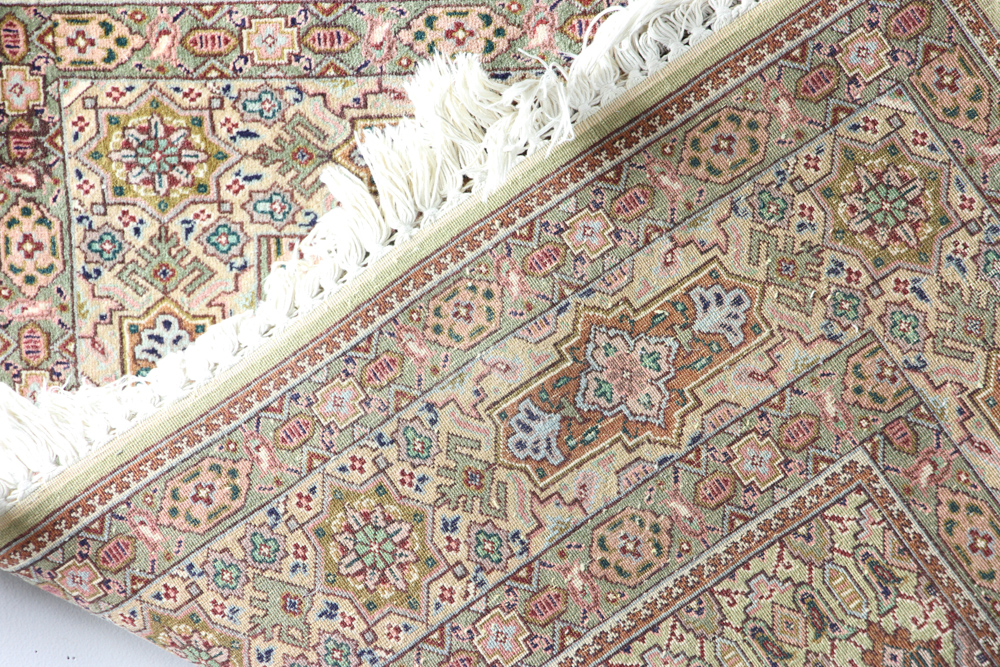 Fine antique Persian Tabriz rug, 4' 11" x 3' 5". Purchased from Safavieh Rug Company. Provenance: - Image 5 of 5