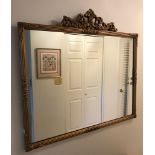 Antique French gold mirror, 33" x 36". Provenance: Estate of antique dealer Mr. Bob Tassel.