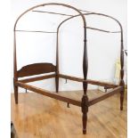 Early American canopy bed, approximately 71" H x 58" W.