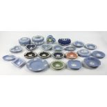 English Wedgwood collection, twenty-five (25) pieces total, including: dishes, clock, covered