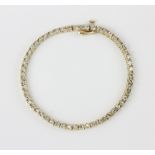 14k diamond tennis bracelet, having (54) 0.05 stone diamonds, approximately 2.5 ctw, approximately