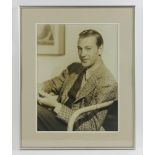 Autographed photo of actor Cooper. Provenance: From a Newton, Massachusetts estate.