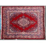 Semi-antique Persian Kazvin rug, 10' 8" x 8' 9". Provenance: From a Medford, Massachusetts estate.