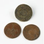 Copies of Washington inaugural buttons. Provenance: From a Newburyport, Massachusetts collection.