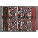 Antique Persian Kilim rug, 4' x 3'.