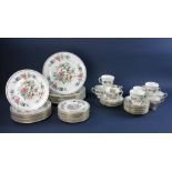 Aynsley china, "Pembroke" pattern, to include: eight (8) dinner plates; nine (9) salad plates;