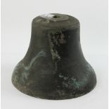 Bronze ship's bell, 46 lbs, 10" H x 11 1/2" W. Provenance: From an Everett, Massachusetts estate.