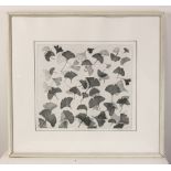 Ribarstow, "Ginkgo Fantasy", print, pencil signed and dated '86, numbered 5/6, framed 21" x 22 1/2".