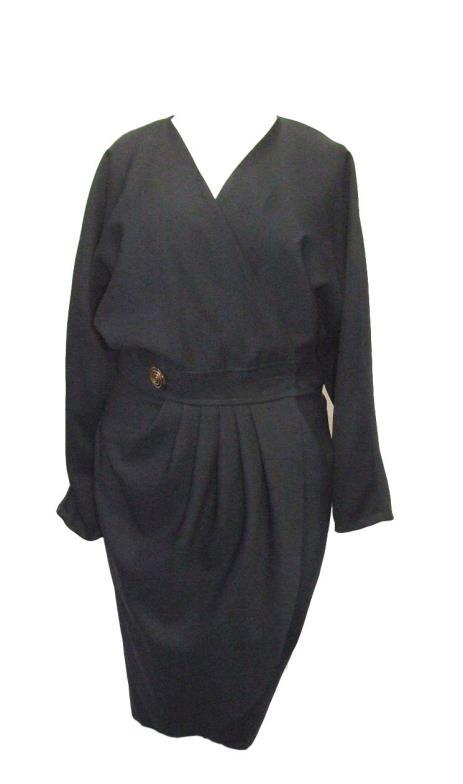 Ladies Vintage Edith Ludford Double Breasted Blue Wool Coat, Black Wool Single Button Coat, both - Image 6 of 7
