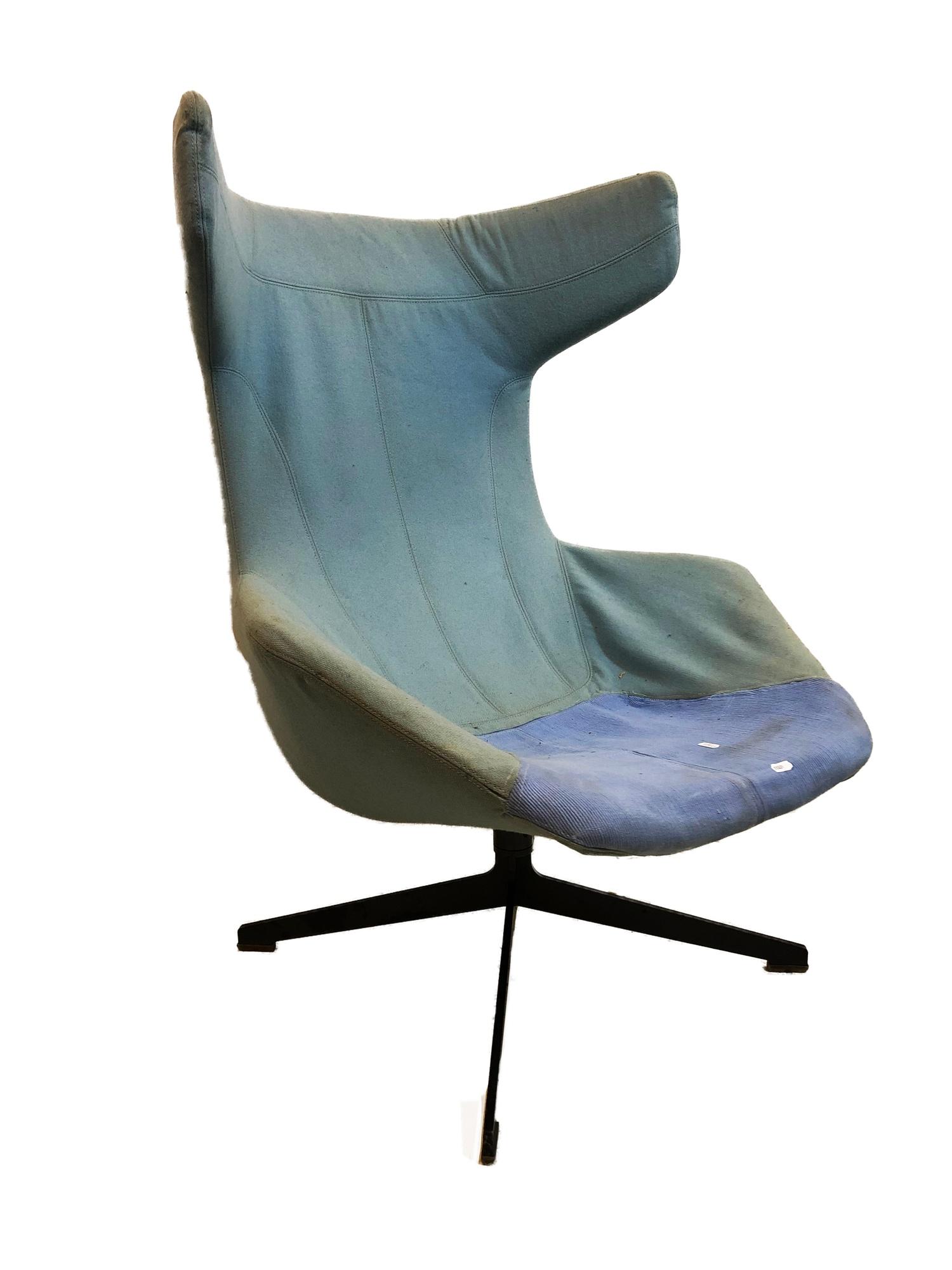 Alfredo Haberli 'Take A Line For A Walk' Chair on 4 spoke swivel base, fabric upholstery (possibly - Image 3 of 3