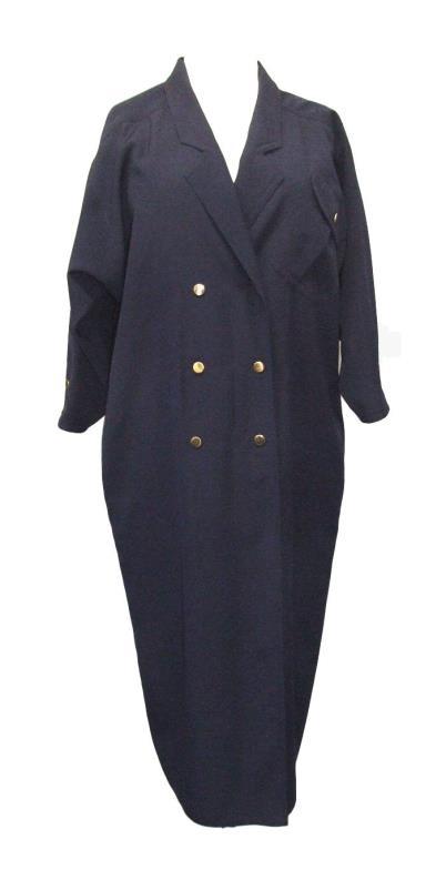 Ladies Vintage Edith Ludford Double Breasted Blue Wool Coat, Black Wool Single Button Coat, both - Image 5 of 7
