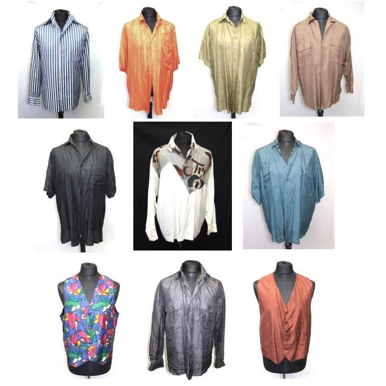 Mens Vintage Silk & Other Shirts incl. Baronesa, Alexander Shields, Chaste Classic, Silk Club,