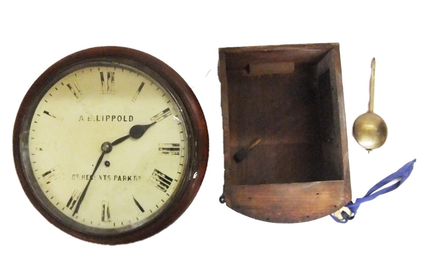 C19th Mahogany Cased Fusee Dial Clock marked AE Lippold 83 Regents Park Road, Roman numerals, - Image 3 of 6