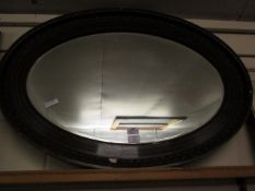 PAINTED OVAL WALL HANGING MIRROR