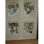 OVER-SIZED POSSIBLY PROOF SET OF PETER RABBIT, WIND IN THE WILLOWS, ALICE IN WONDERLAND AND WINNIE