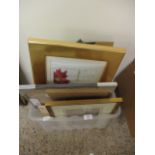 BOX CONTAINING MIXED PRINTS, ETCHINGS, PICTURES ETC