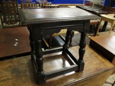 19TH CENTURY OAK JOINT STOOL