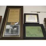 GREAT EASTERN RAILWAYS BARNABY SIDING PHOTOGRAPH AND TICKET TOGETHER WITH TWO FURTHER PLAQUES (3)