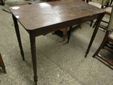 OAK FRAMED RECTANGULAR TABLE ON TURNED LEGS