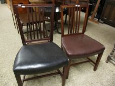 TWO MAHOGANY DINING CHAIRS