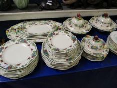 QUANTITY OF DOULTON CROMER DINNER WARES TO INCLUDE TUREENS, PLATES ETC