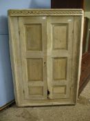 PINE LARGE PROPORTIONED TWO-DOOR CORNER CUPBOARD (A/F)