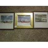 THREE SIGNED HUGH BRANDON-COX PRINTS